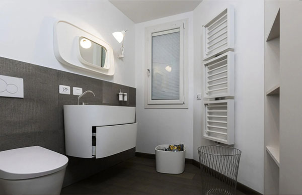 scaldasalviette tre ripiani bianco tris