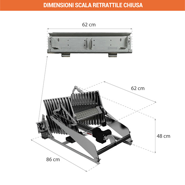 dimensioni scala retrattile piegata FGM SP