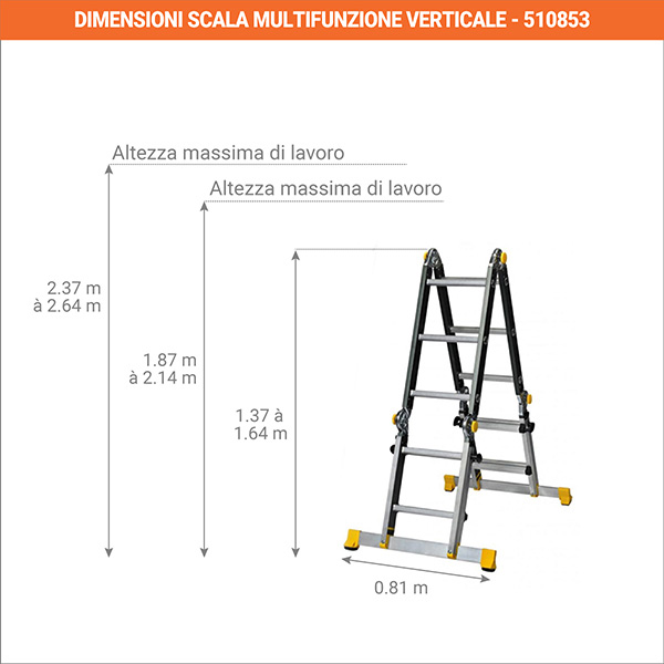 dimensioni scala multifunzione verticale 510853