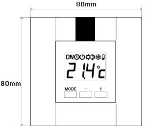dimensions thermostat dtir
