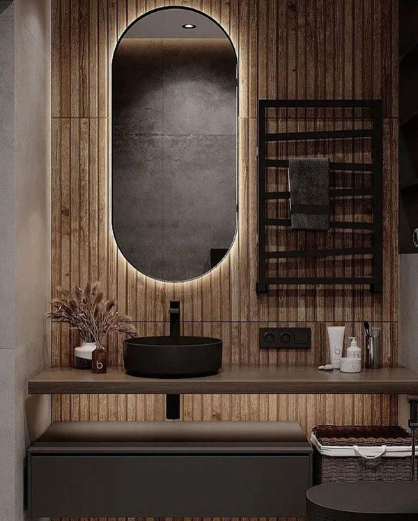 radiateur design noir salle de bain zigzag