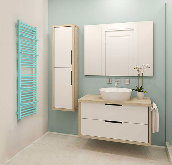 radiateur salle de bains lima bleu