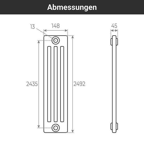 Stahl R hrenheizk rper Bauh he 2492mm 4 S ulen stahl-r-hrenheizk-rper-bauh-he-2492mm-4-s-ulen