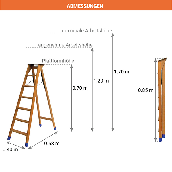 abmessungen stehleiter holz BDL