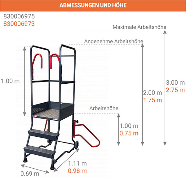 abmessungen stehleiter regal geringe breite 830006