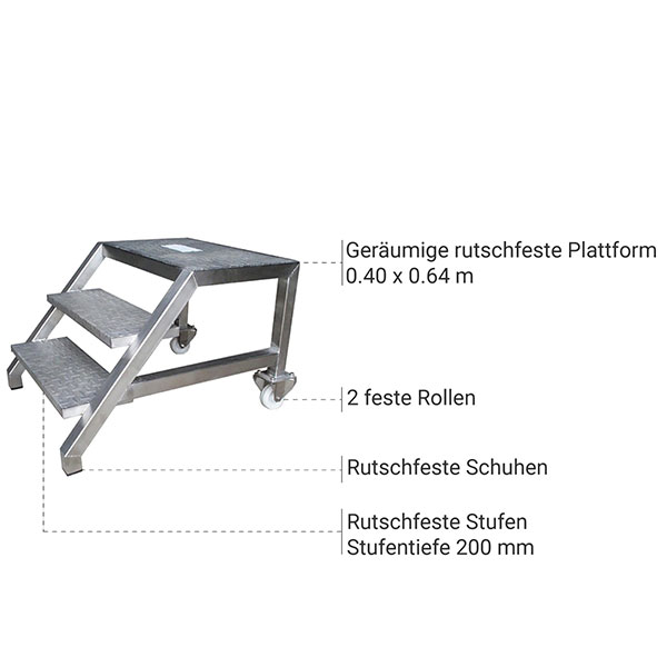 detailliert stehleiter inox ohne gelander 2046