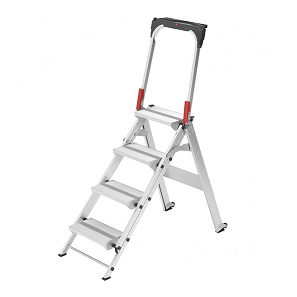 Aluminium Profi Stehleiter Mit Klappbarem Gel nder Aluminium Profi Stehleiter Mit Klappbarem Gel nder