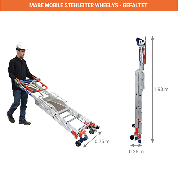 verdrangung mobile stehleiter wheelys 501903