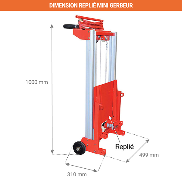 dimensions plie mini gerbeur