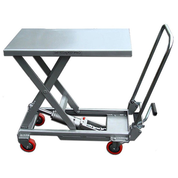 table elevatrice manuelle aluminium