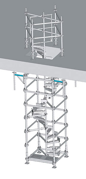 escalier chantier HELISTEP